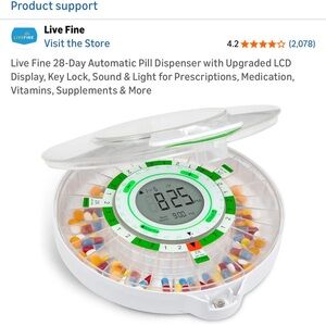 28-Day Automatic Pill Dispenser - White and Green